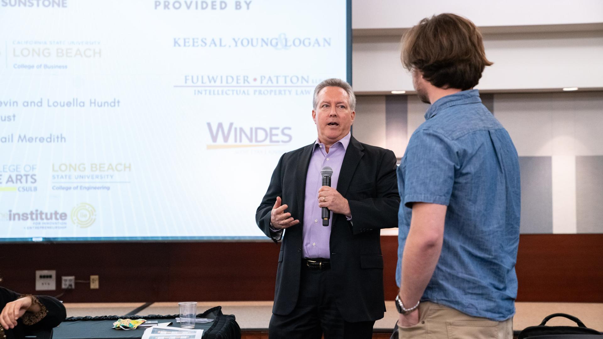 Judges provide feedback to the presenters