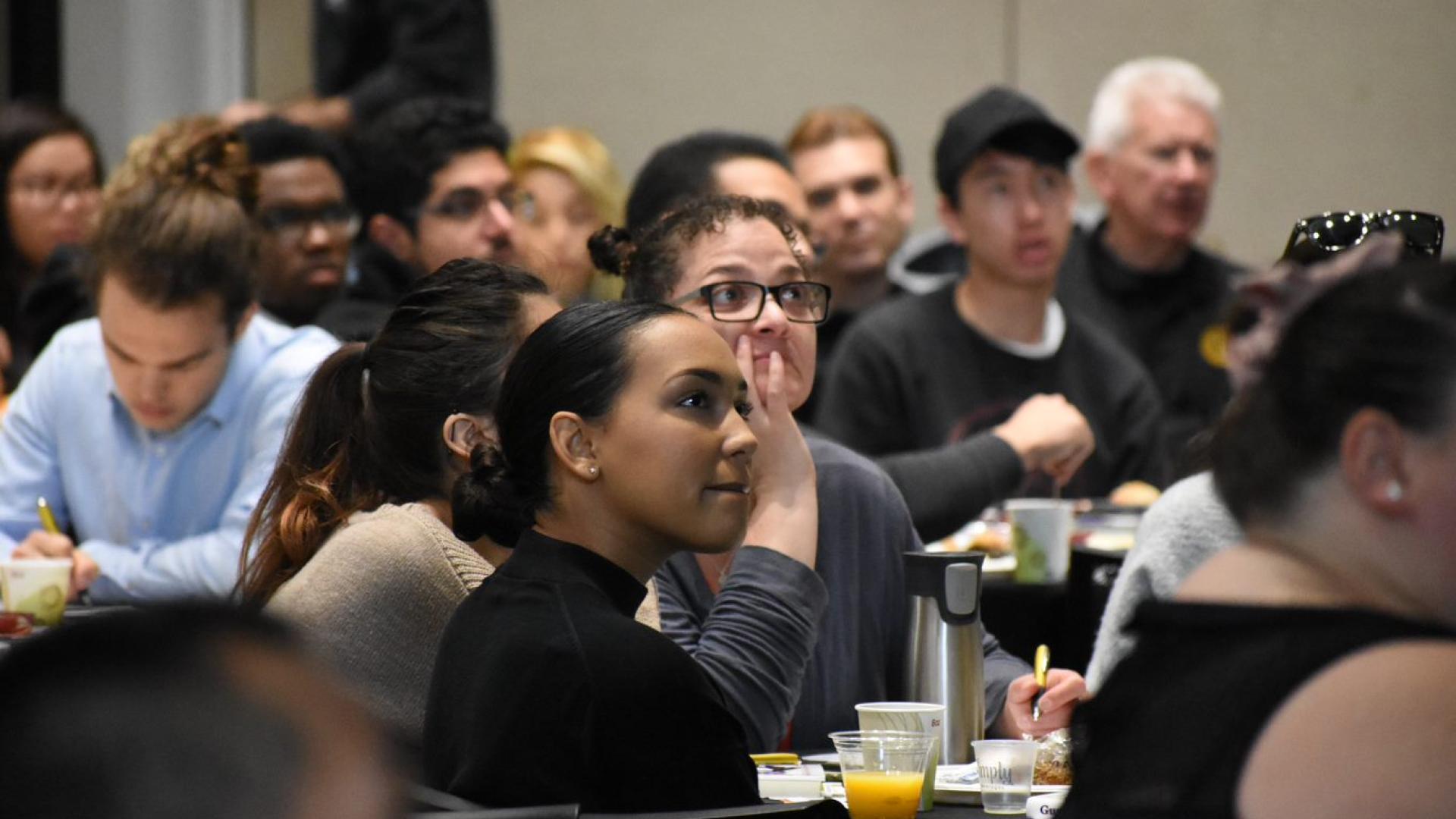 COB 2019 Ethics at the Beach Students Listen