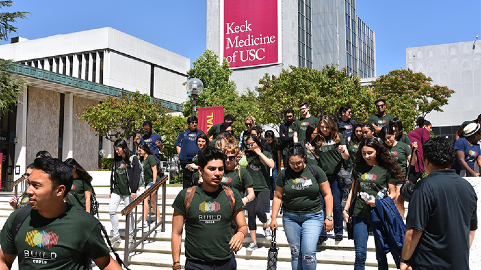 CSULB BUILD students getting ready for their group photo