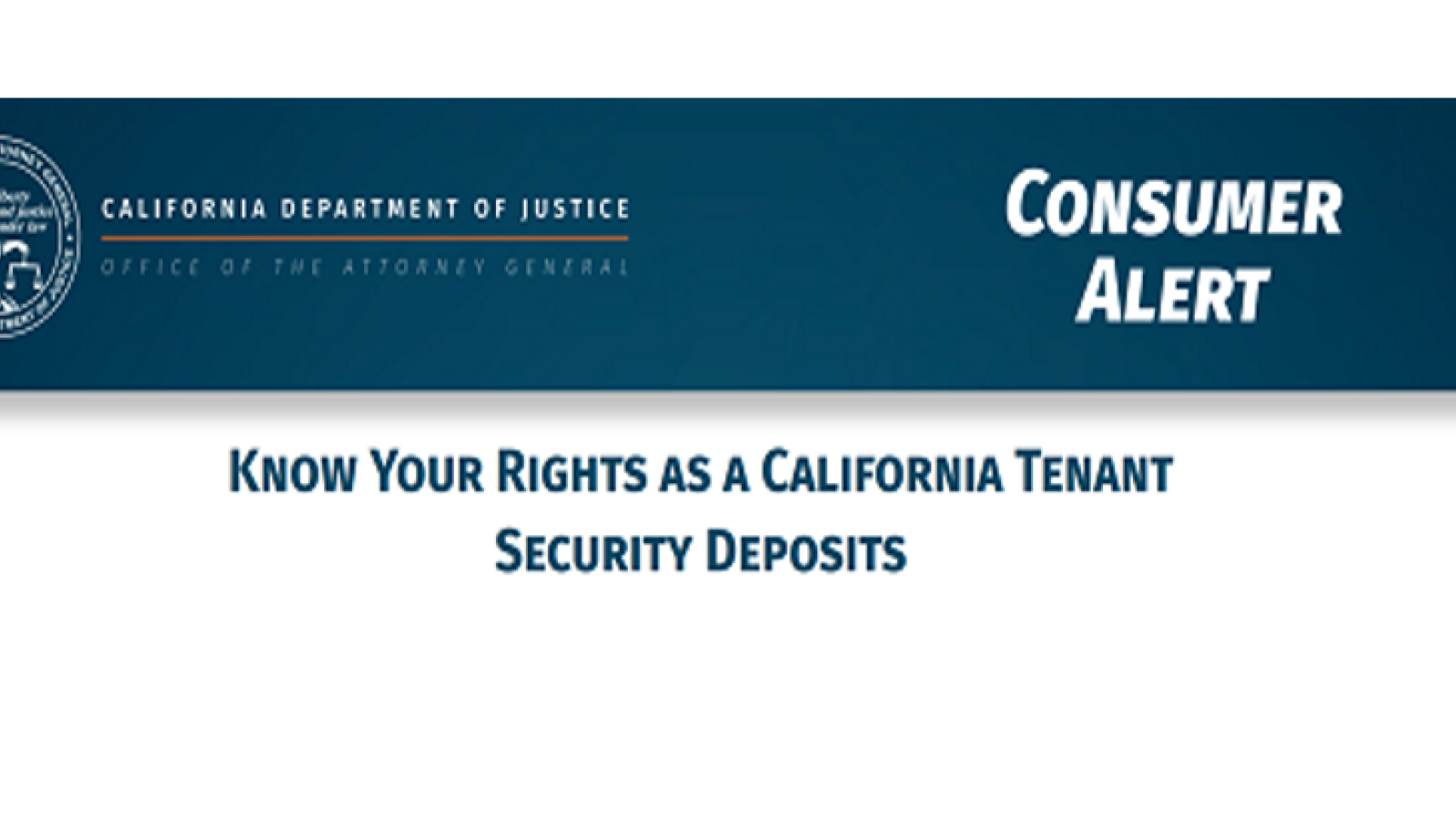 California Consumer alert