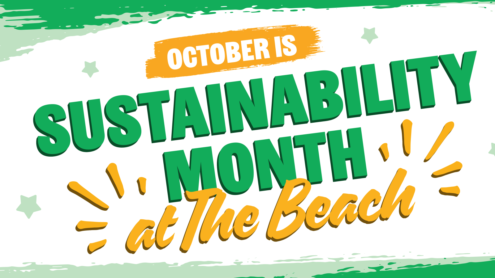 October is Sustainability Month at the beach