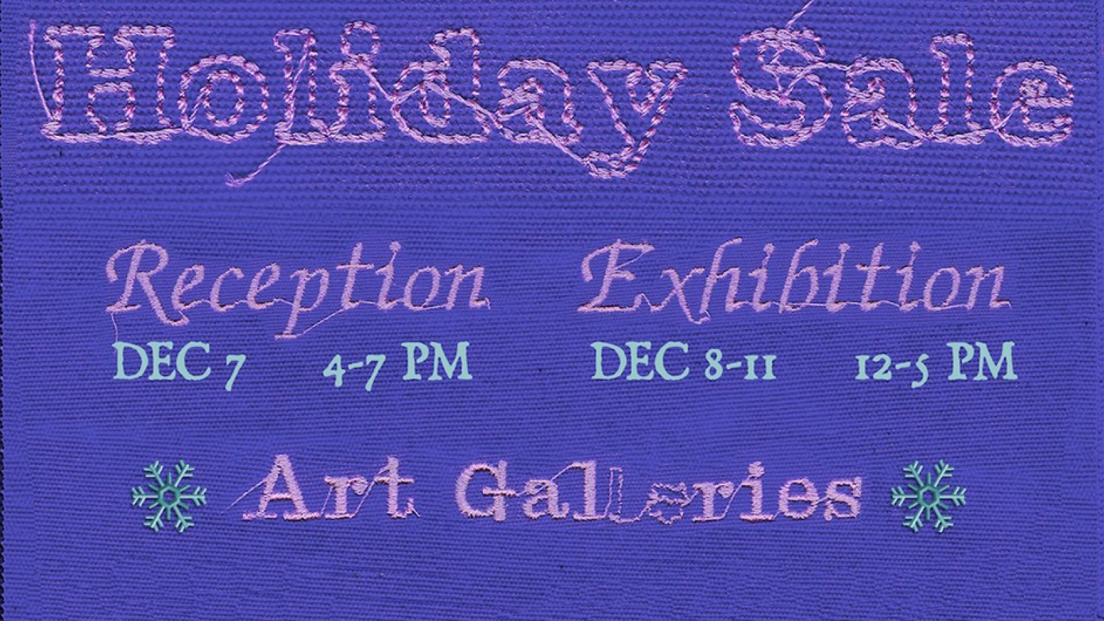 55th Annual Holiday Art Sale banner 