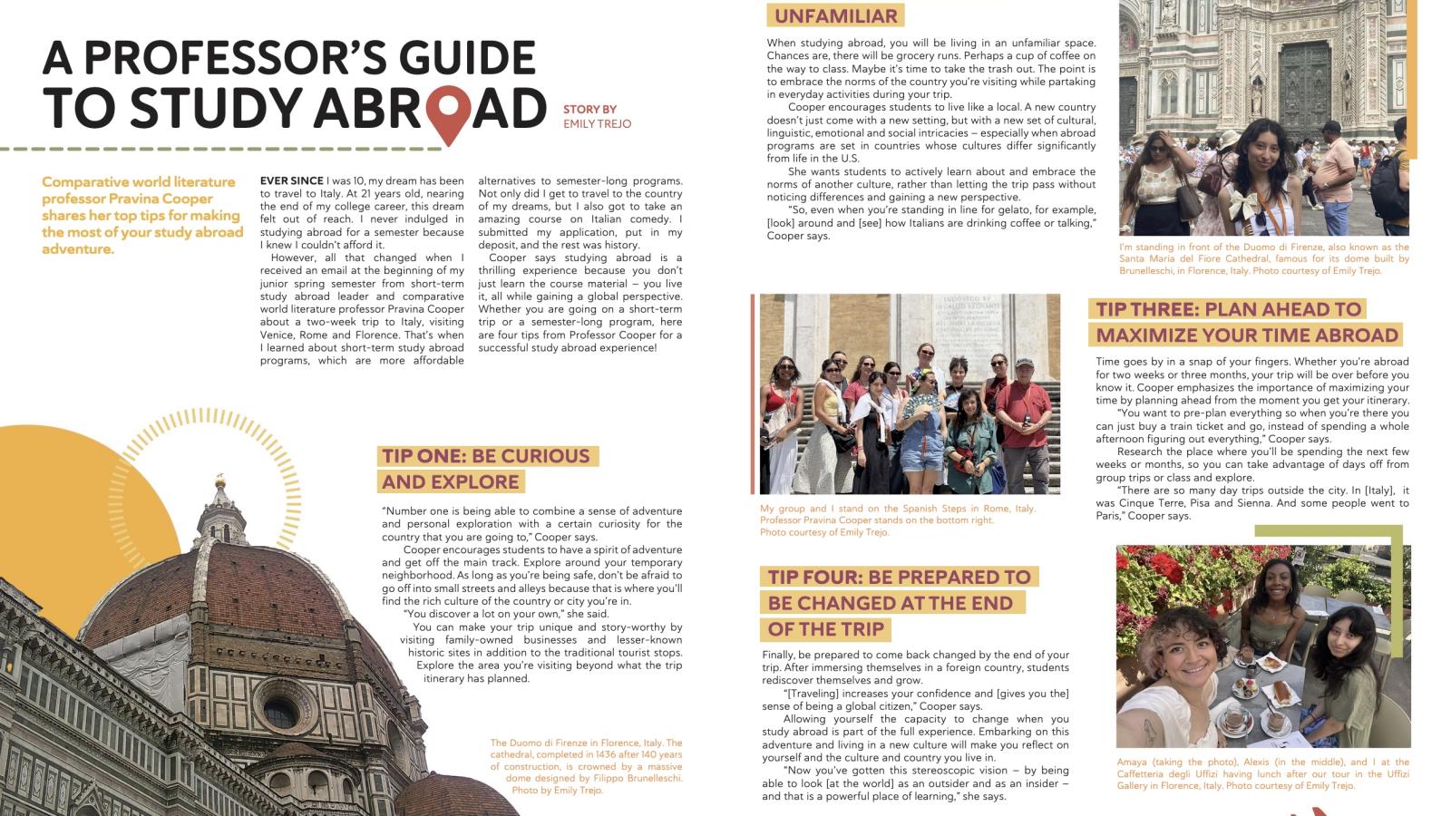 students posing at various Italian sites