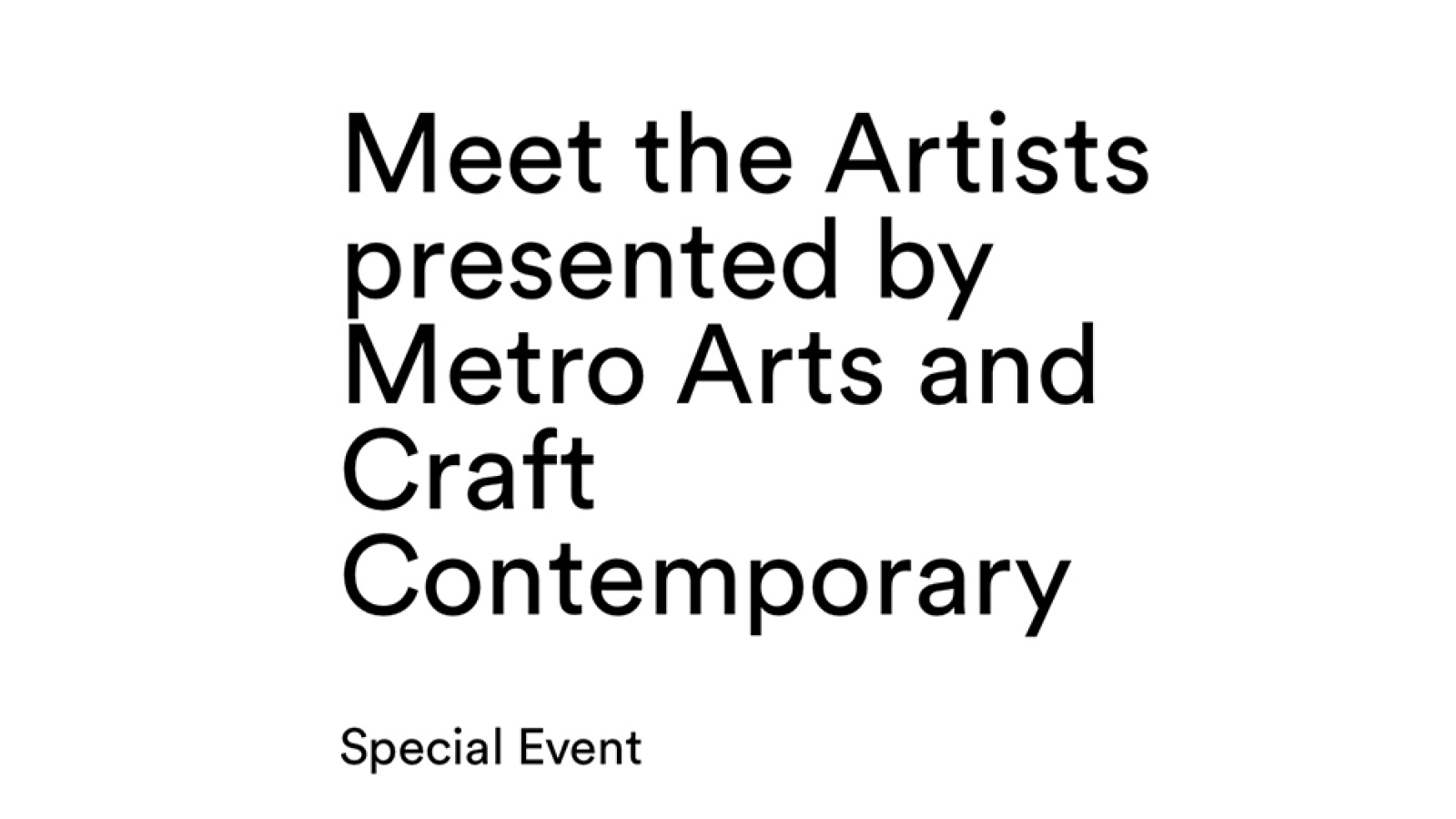 meet the artists banner