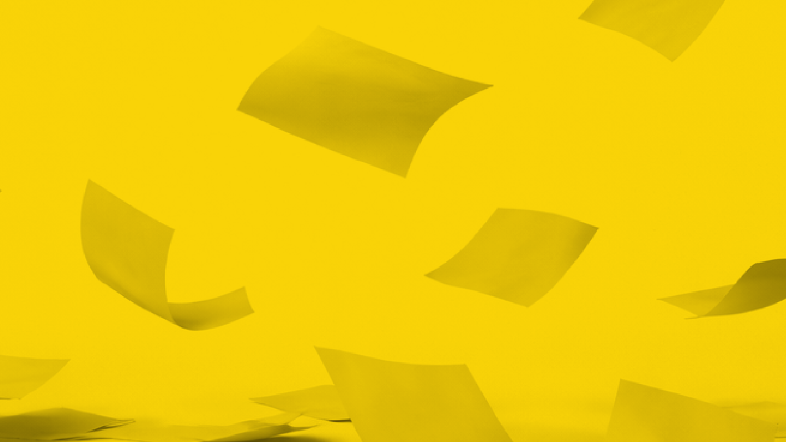 Pieces of paper floating