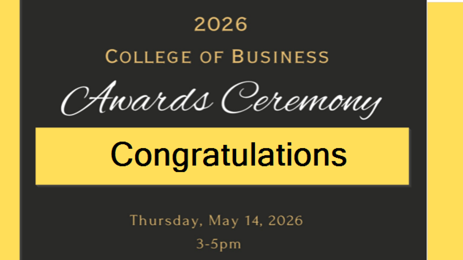 2026 COB Awards Ceremony Dean Mark Suazo