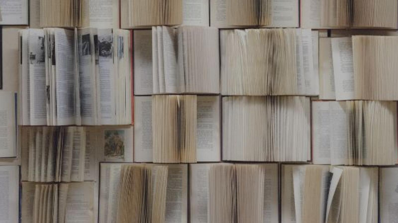open books, pages showing