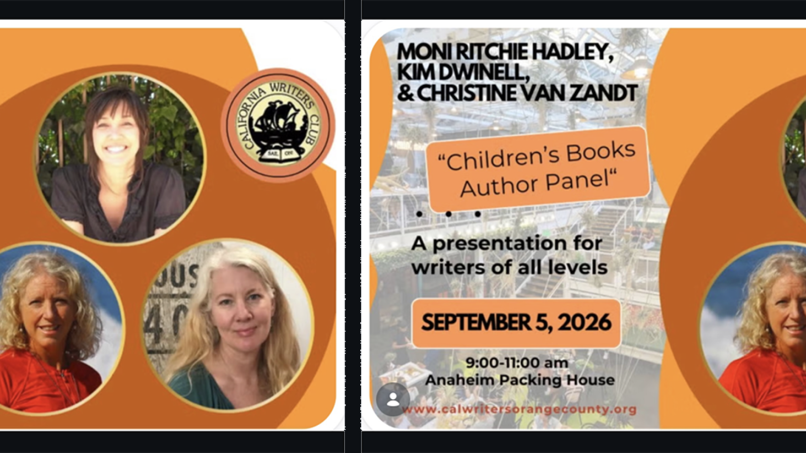 Children's book author panel banner