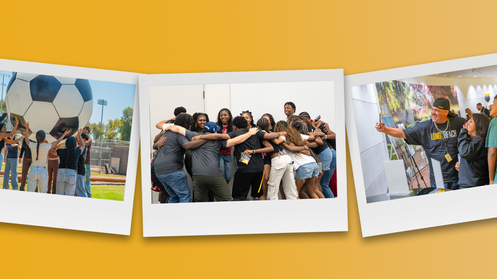 Collage of students belonging to different on campus groups.