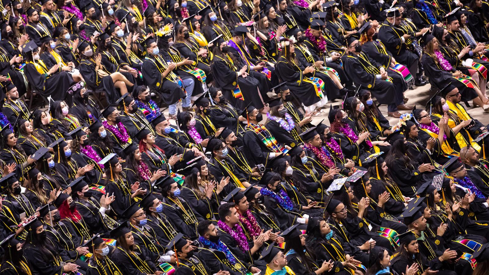 View of Hispanic graduation