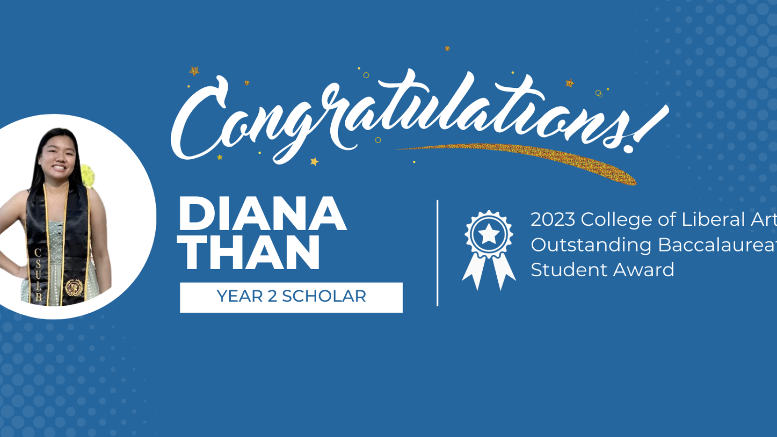 Diana Than - Outstanding Student Award