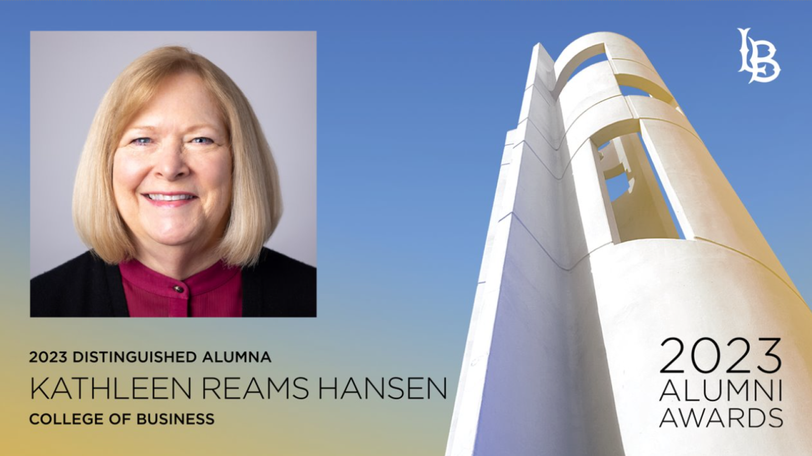 2023 distinguished Alumna Kathleen Reams Hansen College of Business