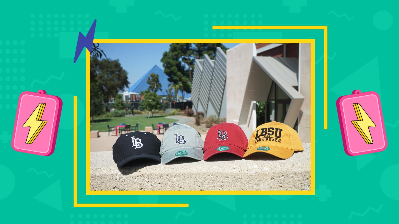 Four hats being sold for the monthly flash sale. 