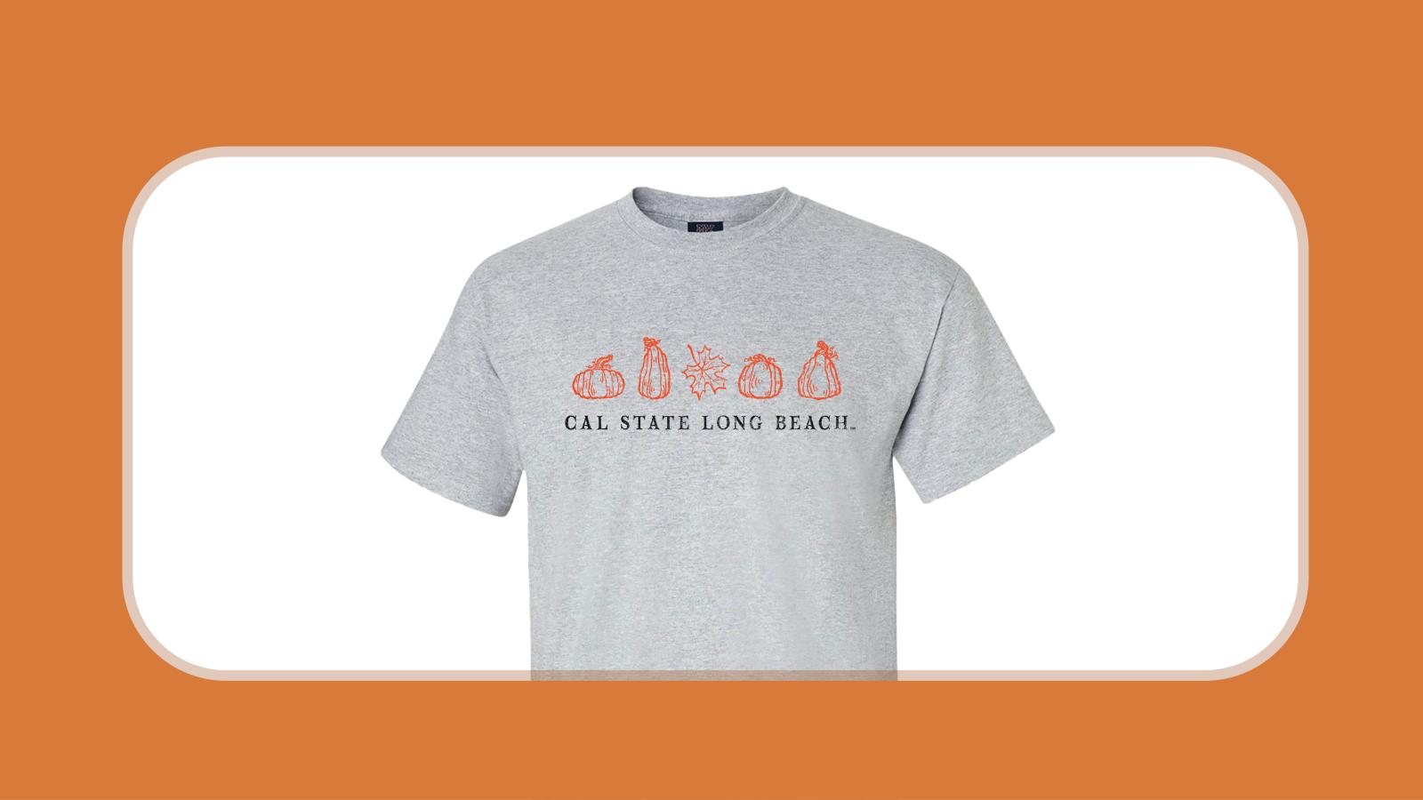 CSULB T-Shirt with various pumpkins 