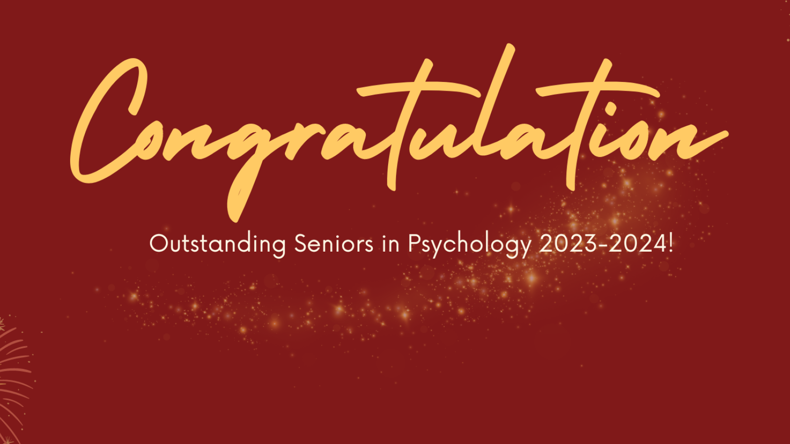 Outstanding Seniors in Psychology 2023-2024! - Banner