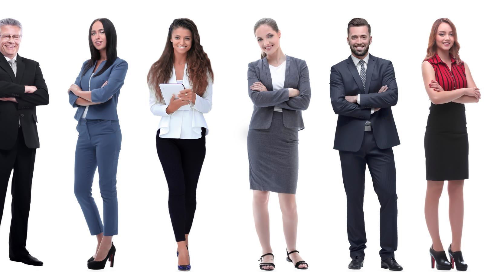 Business People standing in a row