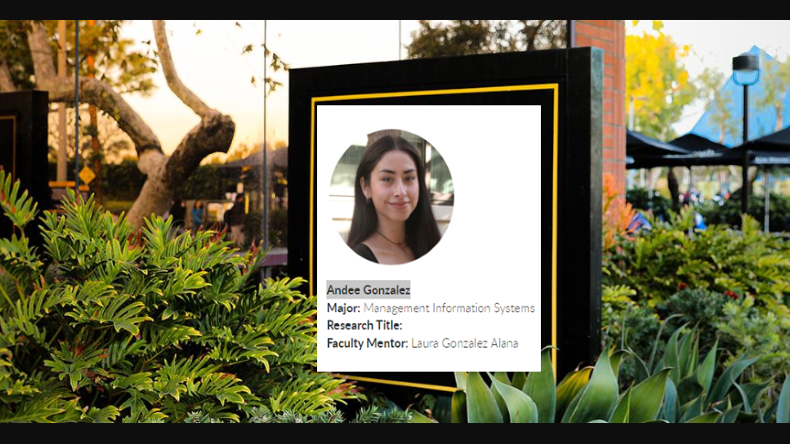 Andee Gonzalez 2024 COB Research student