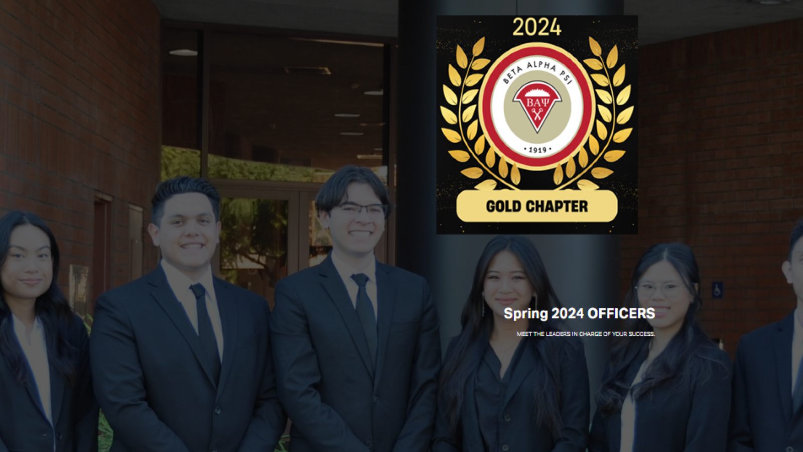 Gold Chaper Beta Alpha PSI 2024 officers CSULB COB