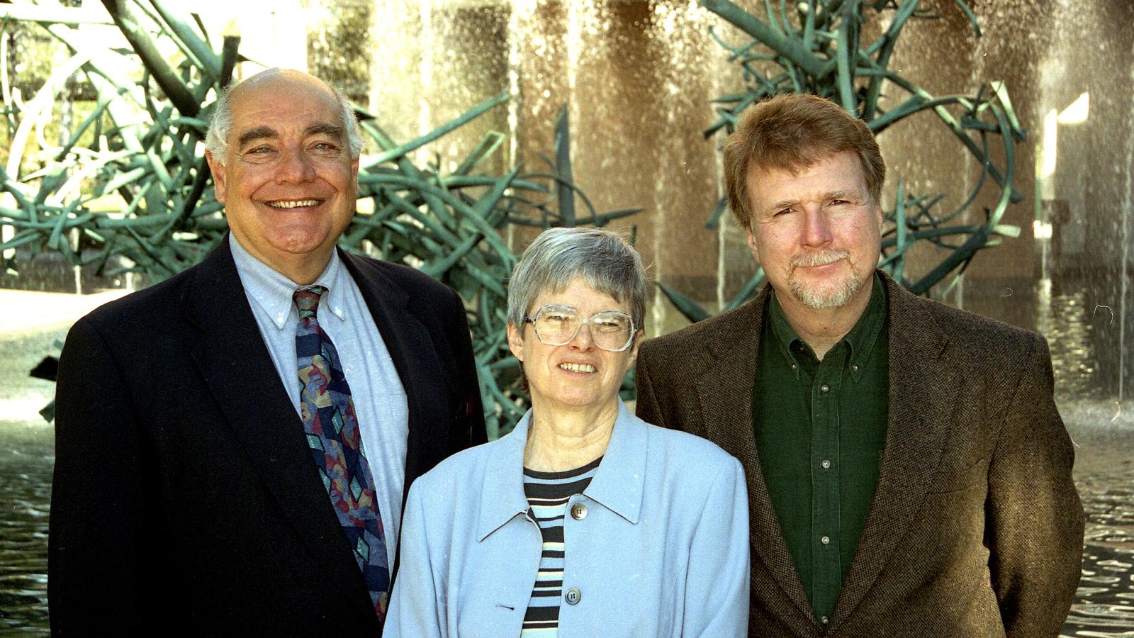 RGRLL professor emeritus and former CLA associate dean Frank Fata, Dee Abrahamse, former CLA associate dean and CSULB Interim Provost David Dowell 