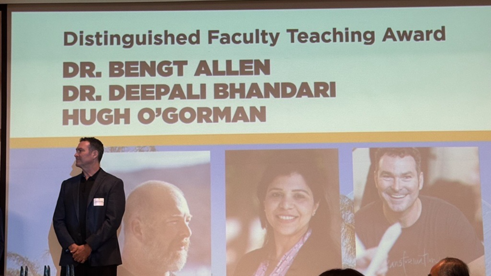 Theatre Professor Hugh O'Gorman receives the Distinguished Faculty Teaching Award