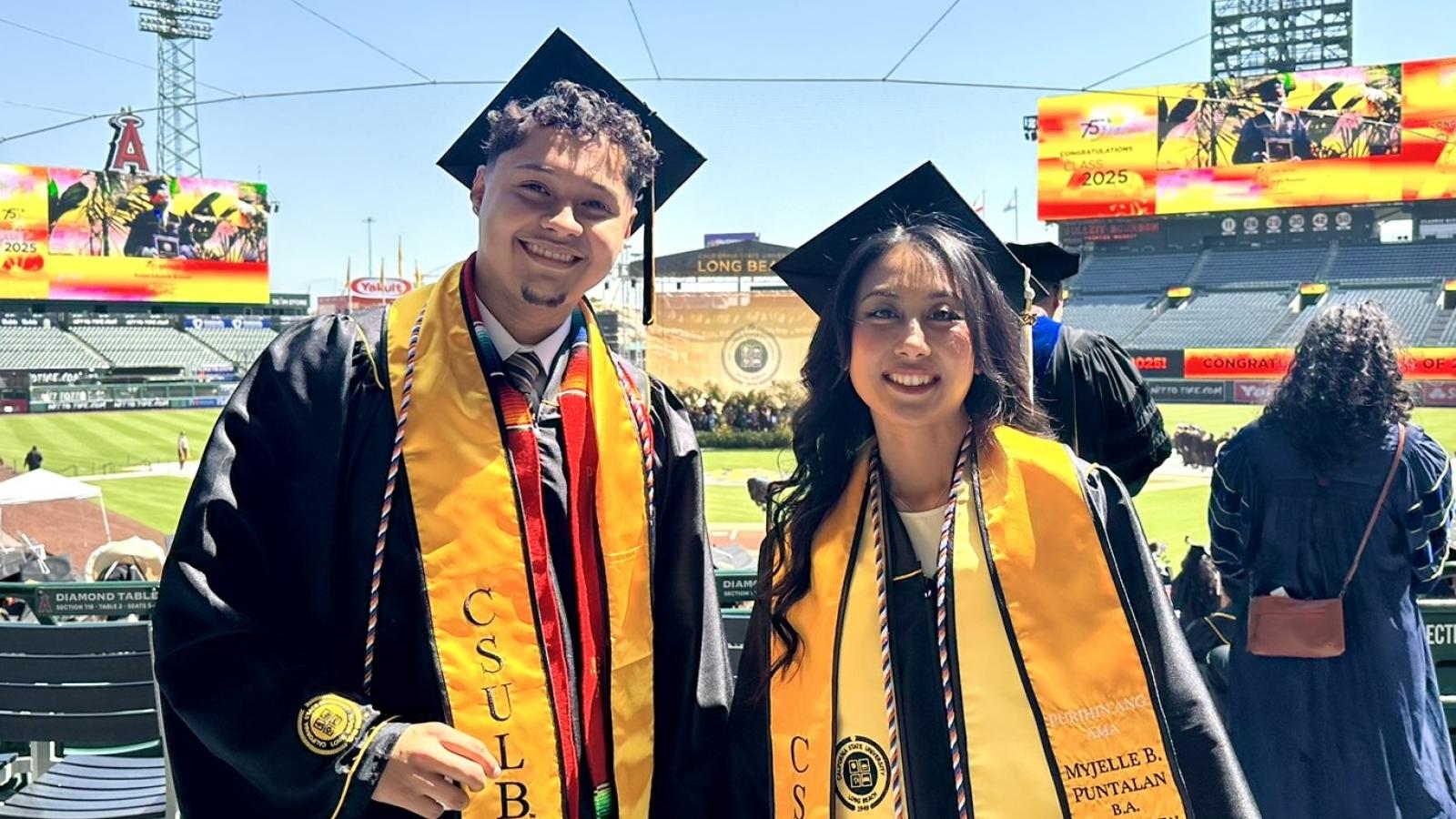 grads at Angel Stadium