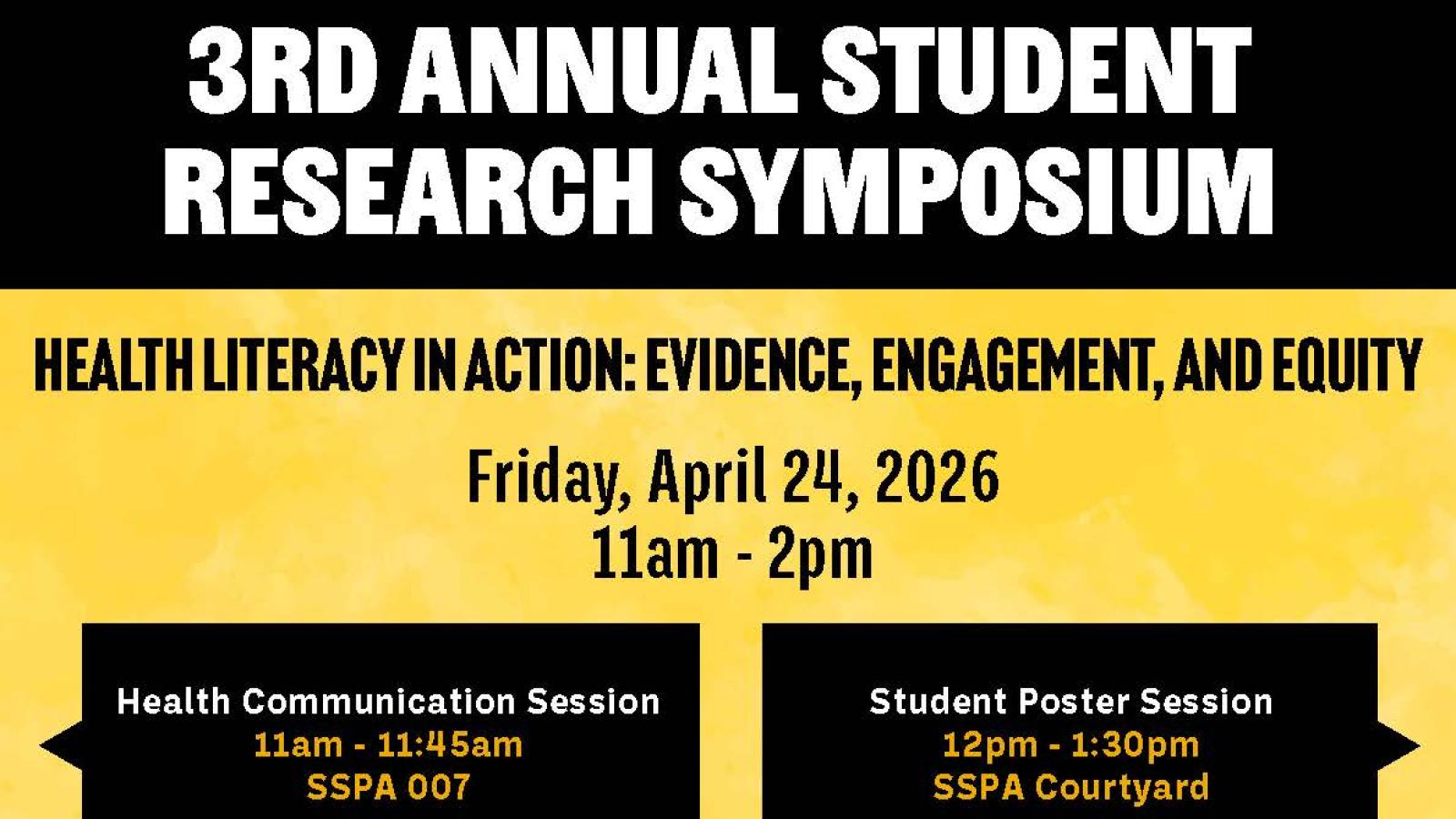 2026 RSCA Student Research Symposium Flyer