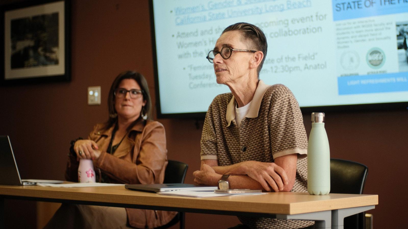 Lori and Jen at the History of WGSS Event