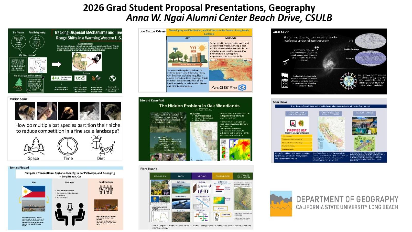 2026 Grad Student Proposal Presentations, Geography​