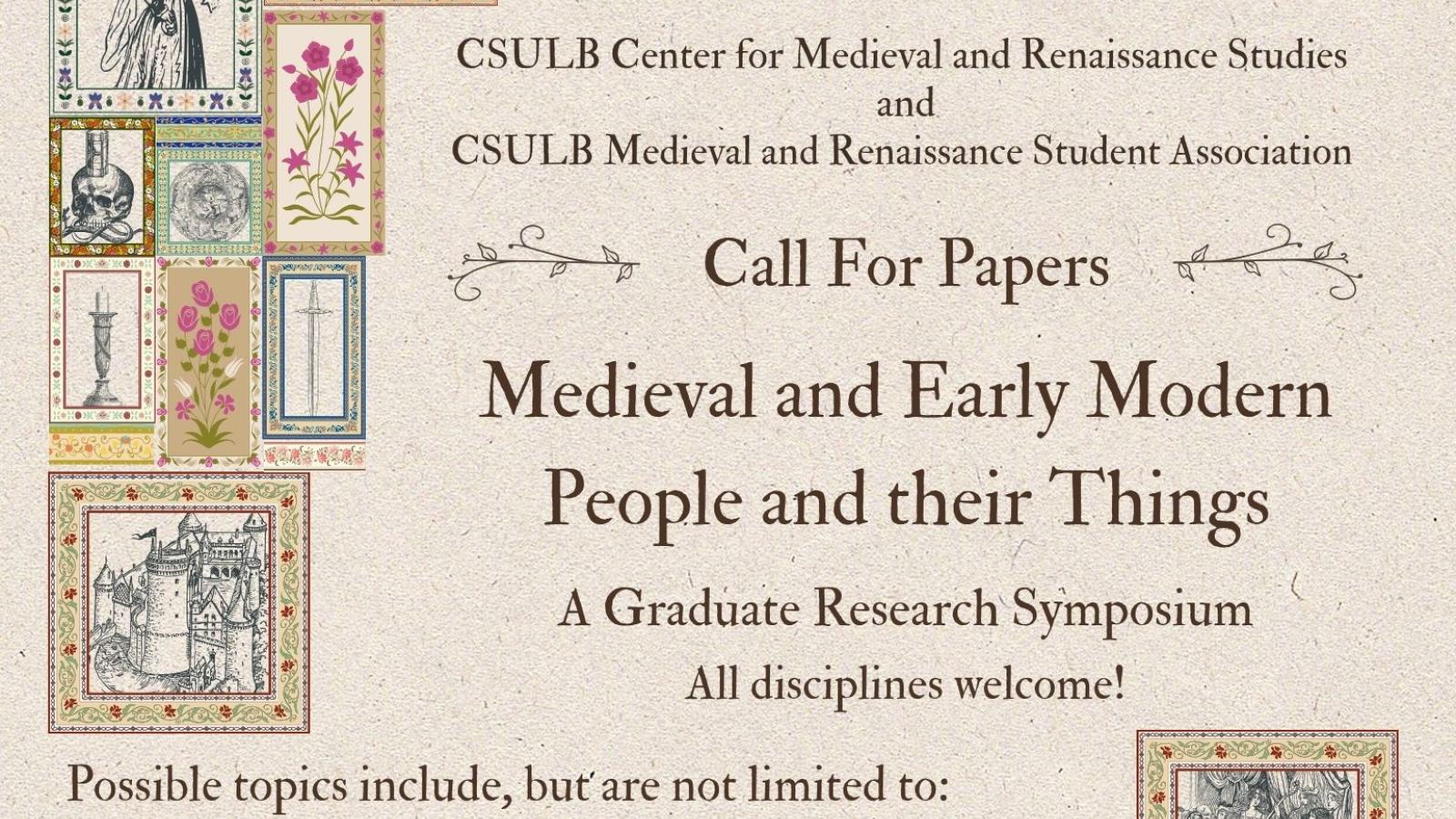 Medieval and Early Modern People and their Things
