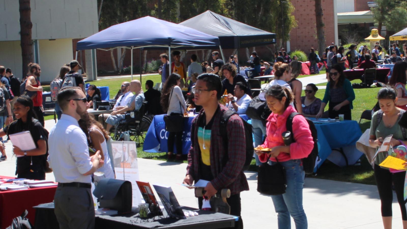 students at the Health Professions Fair