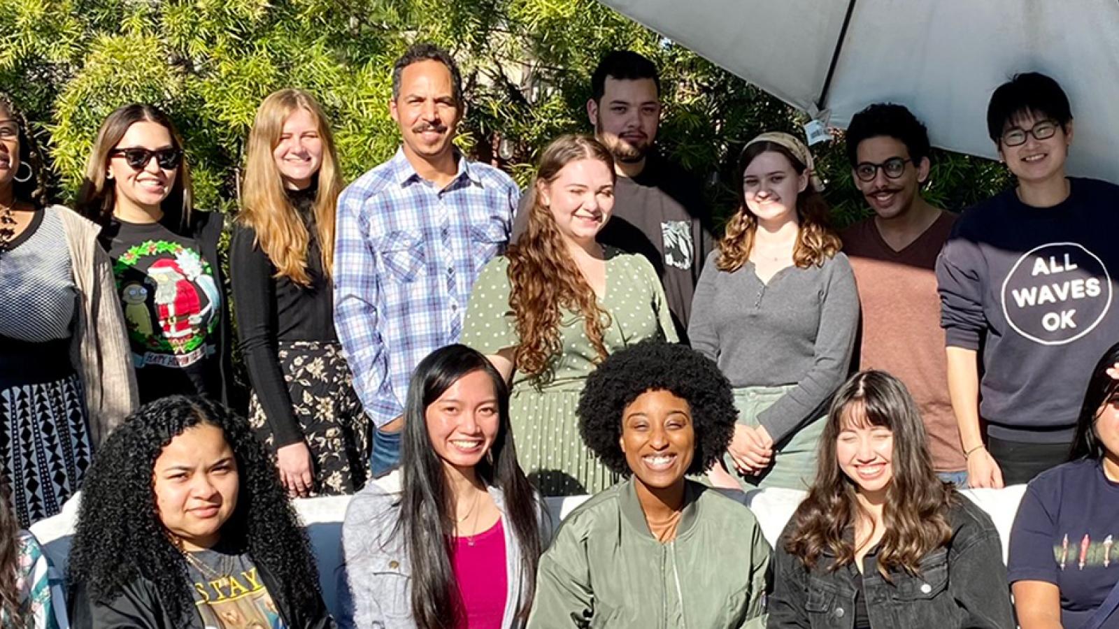 METRIC students and mentors at the 2021 Holiday Mixer