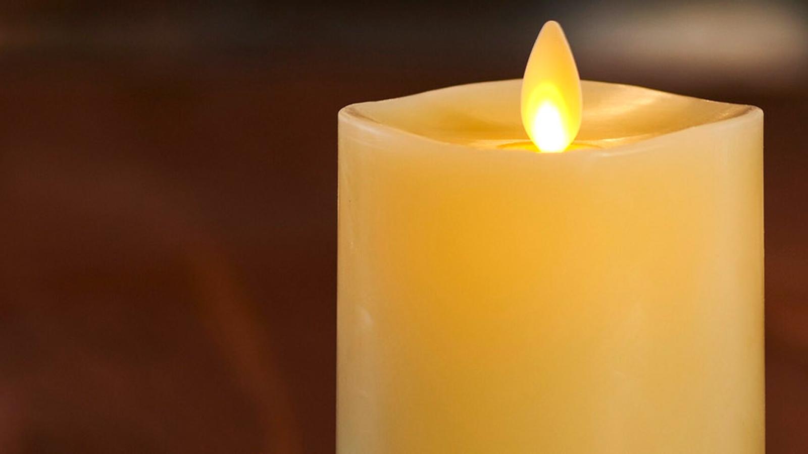 a flickering fake candle