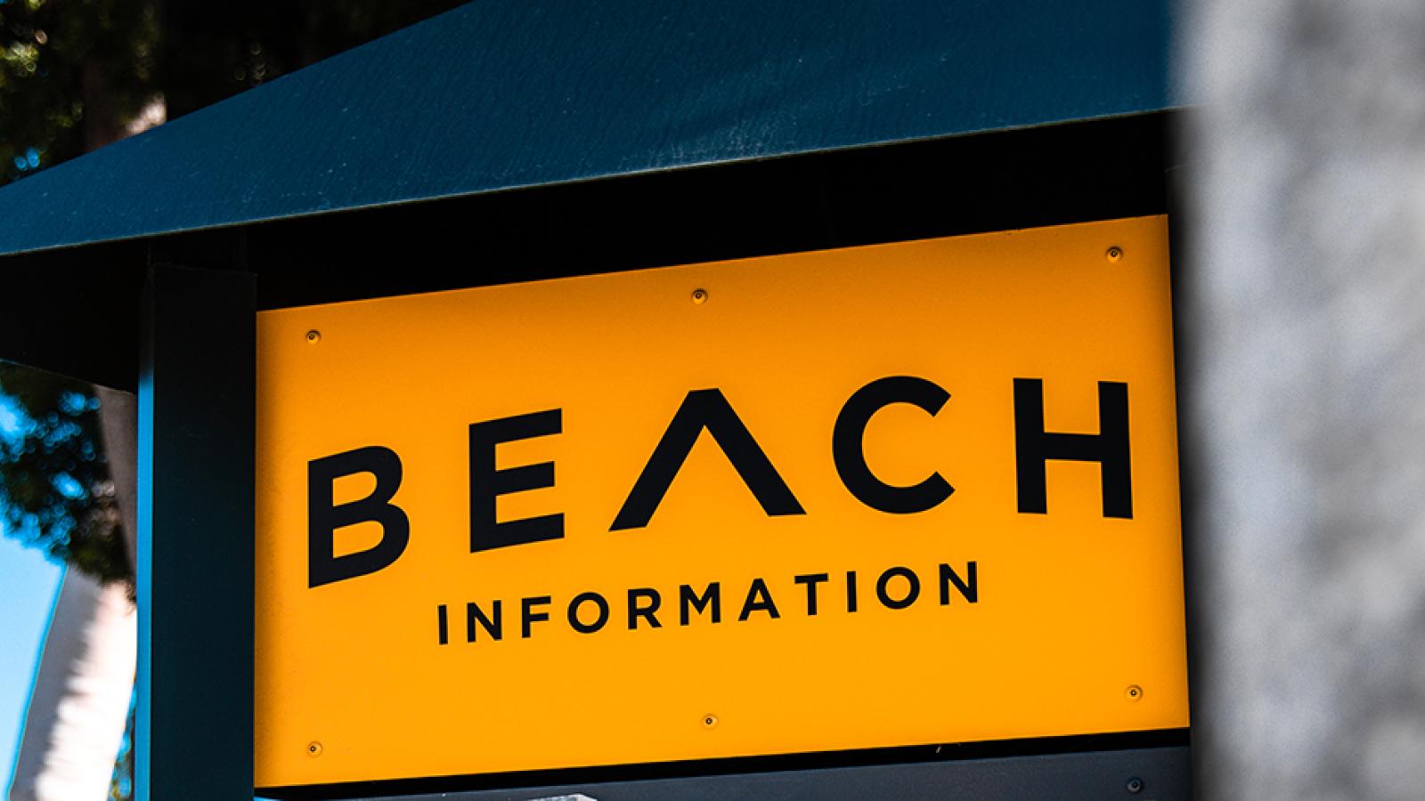 Beach Information Sign