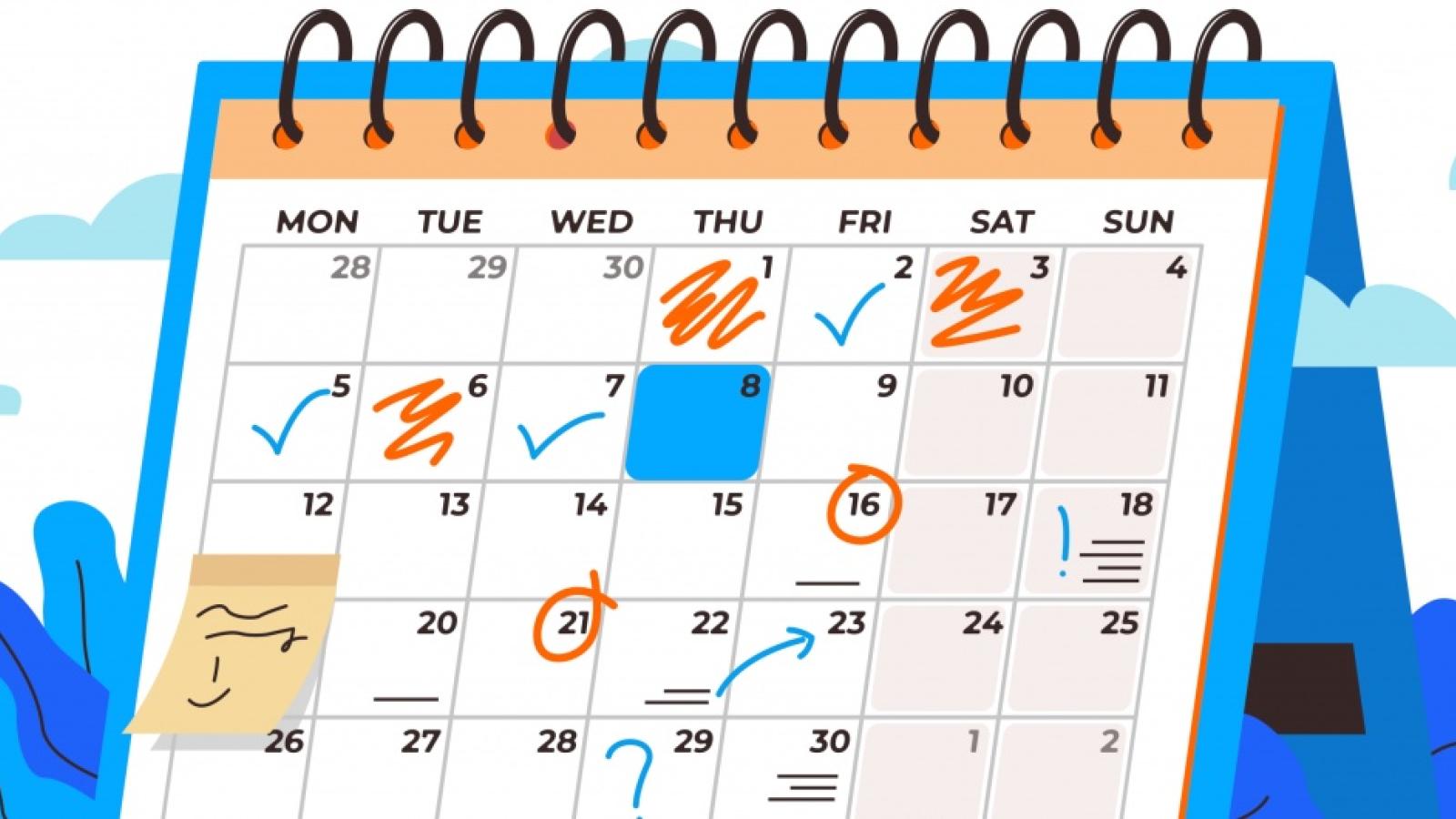 Calendar of Schedule - Schedule an Appointment with GBCS