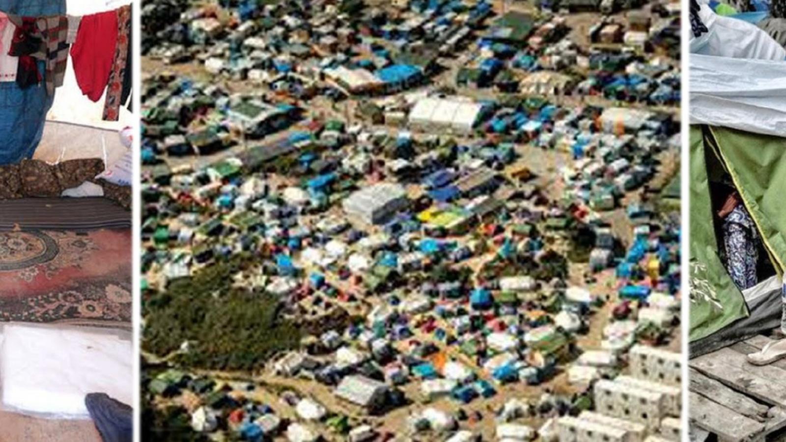 Refugee camps spread