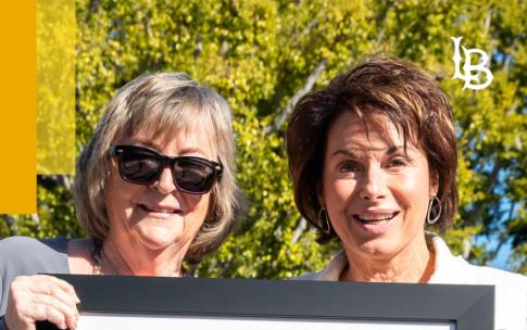 Jane Close Conoley and Louise Ukleja hold photo
