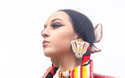 Young woman at Pow Wow 2023