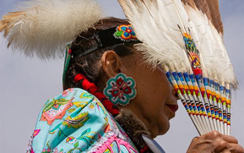 Woman at Pow Wow 2024