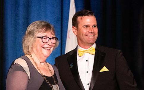 President Jane Close Conoley and Chamber of Commerce President and CEO Jeremy Harris