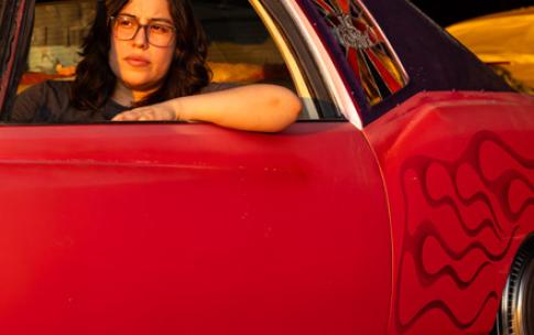 Jacqueline Valenzuela in her Eldorado Cadillac