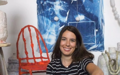 Brittany Mojo in her home studio