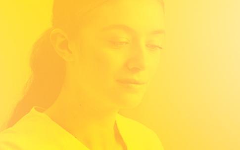 Image of CSULB nursing student with artistic yellow filter