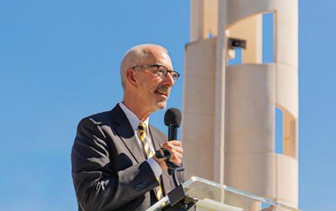 CSULB President Andrew Jones speaks at Future U groundbreaking