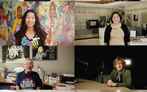 Eight people featured in a video message for the Class of 2026