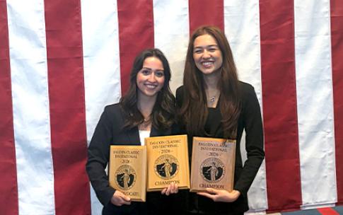 Lucy Sanzobrin and Shakhzoda Khodjakhonova of the Moot Court team