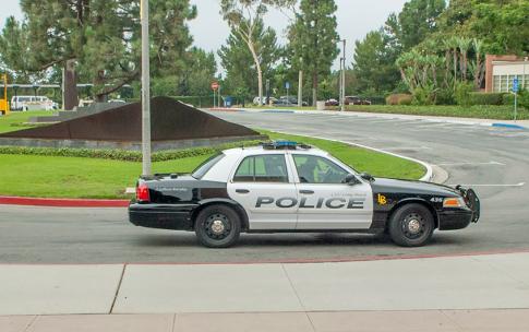 police cars on campus