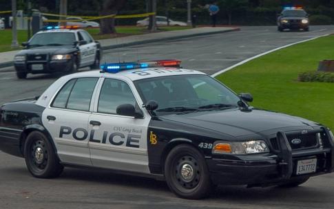 Police cars on campus