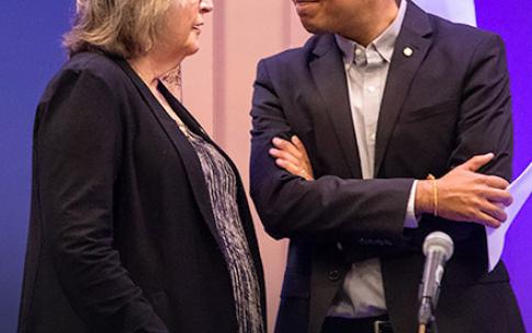 President Conoley, Robert Garcia at Economic Forum