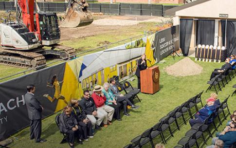 Groundbreaking for soccer, softball clubhouse