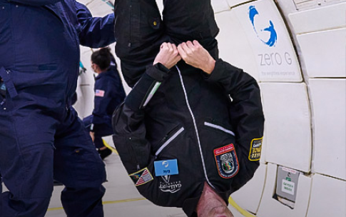 Astro Access member floats upside down